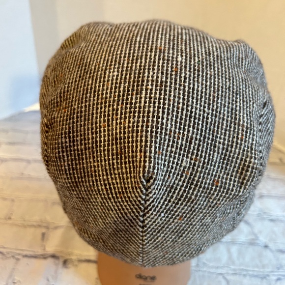 DORFMAN - PACIFIC VINTAGEGE BROWN TWEED MIX 100% WOOL EAR COVERAGE MENS CAP MED - Picture 3 of 9